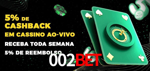Promoções do cassino ao Vivo 002BET
